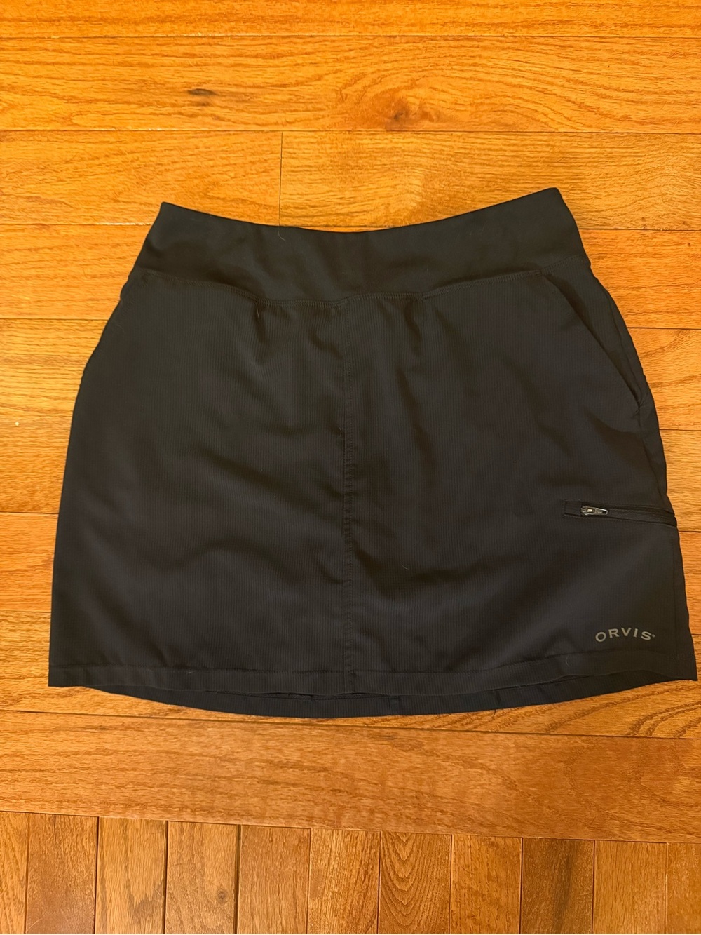 Orvis Black Active Skort with Side Zip Pocket